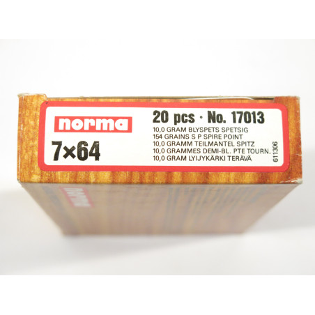 Boite de 20 cartouches 7 x 64 Norma 154 gr