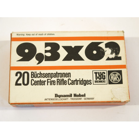 Boite de 20 cartouches 9.3 x 62 RWS 293 gr