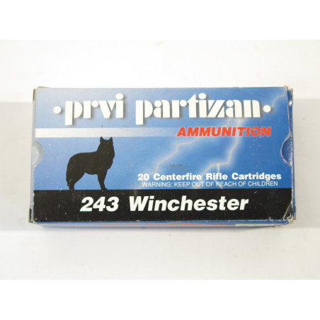 243 Winchester boite de 20 cartouches Partizan