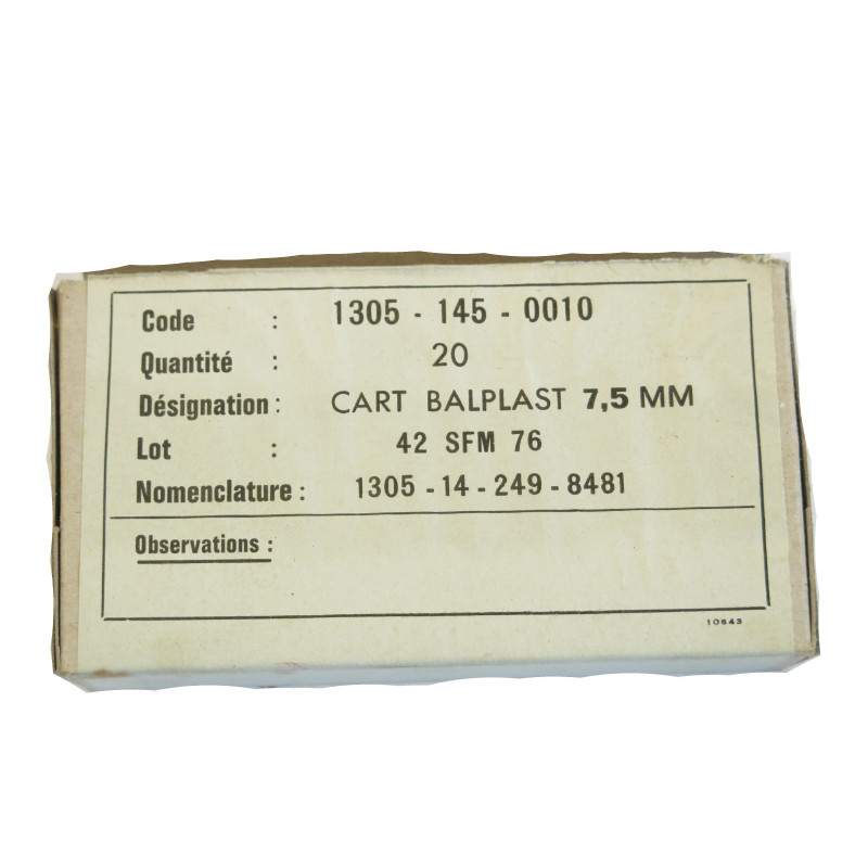 Boite pleine 7.5 Mas balle plast SFM