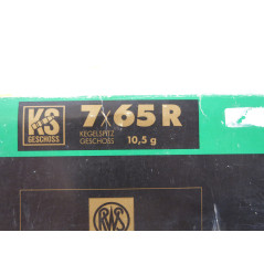 Boite de 20 cartouches 7 x 65 R fab RWS 10.5 g + boite plastique