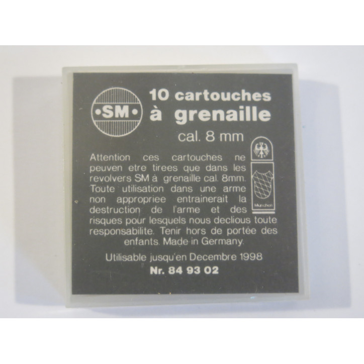 Boite de 10 cartouches SM calibre 8 mm grenaille