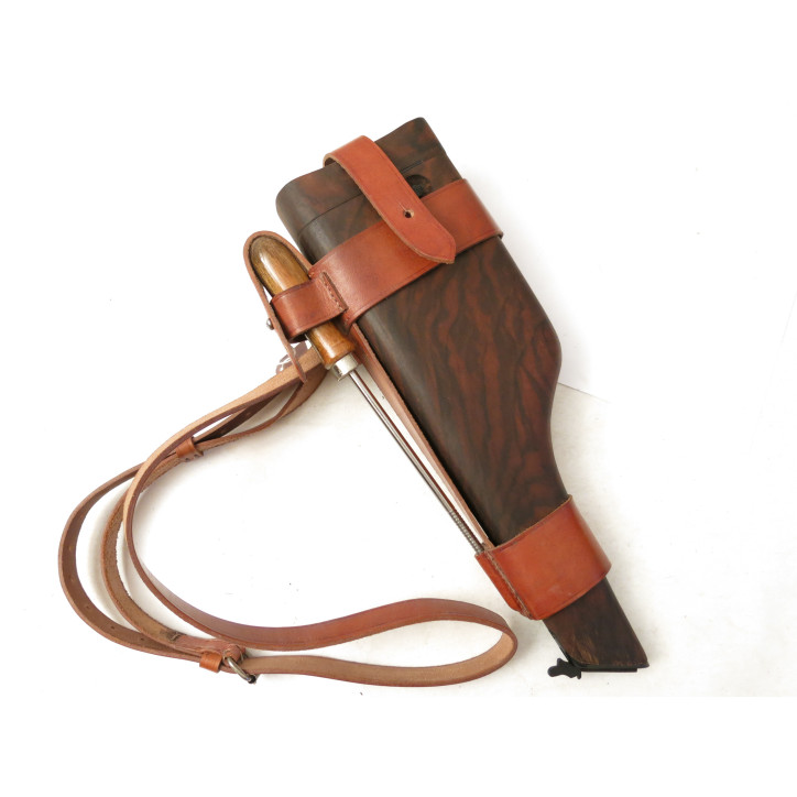 Étui crosse bois avec cuir C96 schnellfeuer 712.