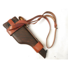 Étui crosse bois avec cuir C96 schnellfeuer 712.