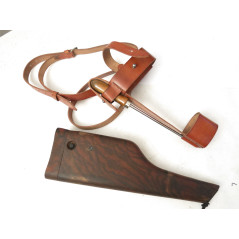 Étui crosse bois avec cuir C96 schnellfeuer 712.