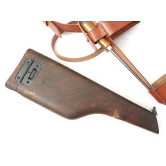 Étui crosse bois avec cuir C96 schnellfeuer 712.