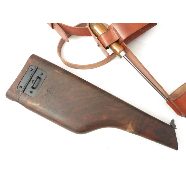 Étui crosse bois avec cuir C96 schnellfeuer 712.