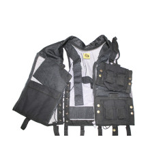 Gilet tactique ultra léger multipoches noir