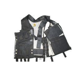 Gilet tactique ultra léger multipoches noir