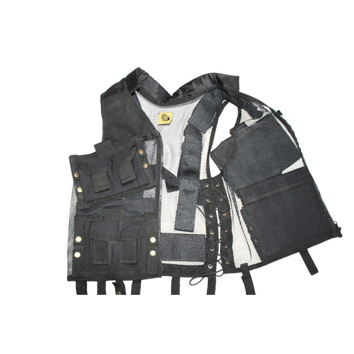 Gilet tactique ultra léger multipoches noir