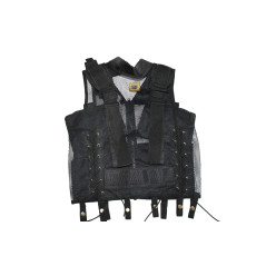 Gilet tactique ultra léger multipoches noir