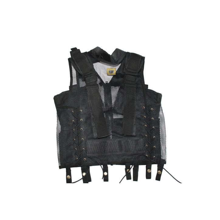 Gilet tactique ultra léger multipoches noir
