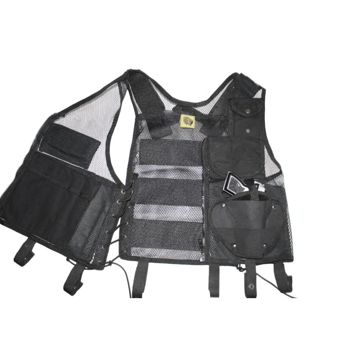 Gilet tactique maille légère multi-poches