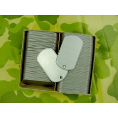 Paire de  Plaques inox  avec chaines  d'identification US Vietnam originale  BO 120