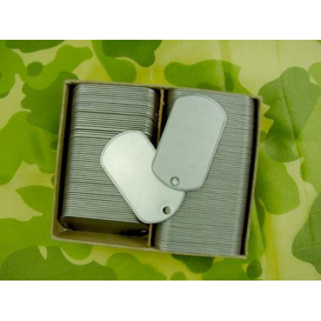 Paire de Plaques inox avec chaines d'identification US Vietnam originale BO 120