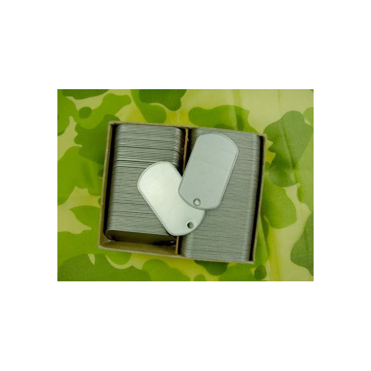 Paire de  Plaques inox  avec chaines  d'identification US Vietnam originale  BO 120
