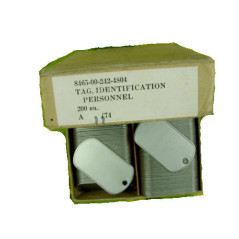 Paire de  Plaques inox  avec chaines  d'identification US Vietnam originale  BO 120