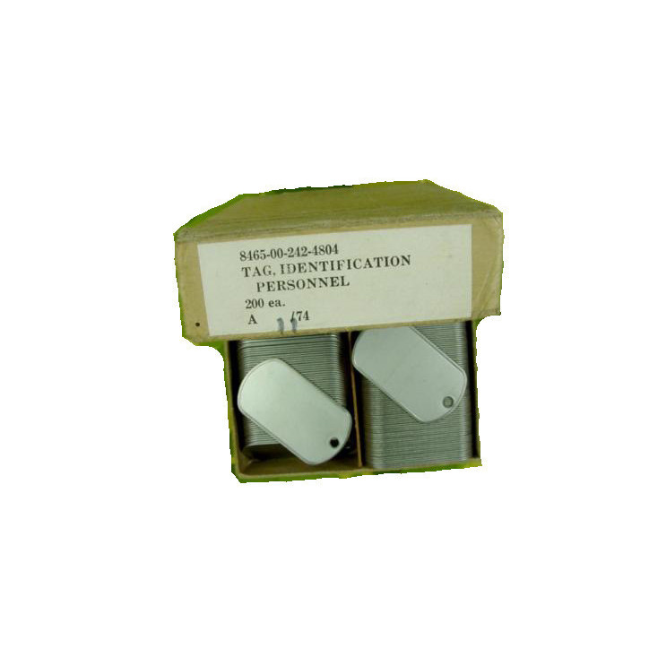 Paire de  Plaques inox  avec chaines  d'identification US Vietnam originale  BO 120