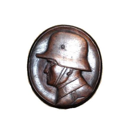 Sculpture Bois soldat Allemand