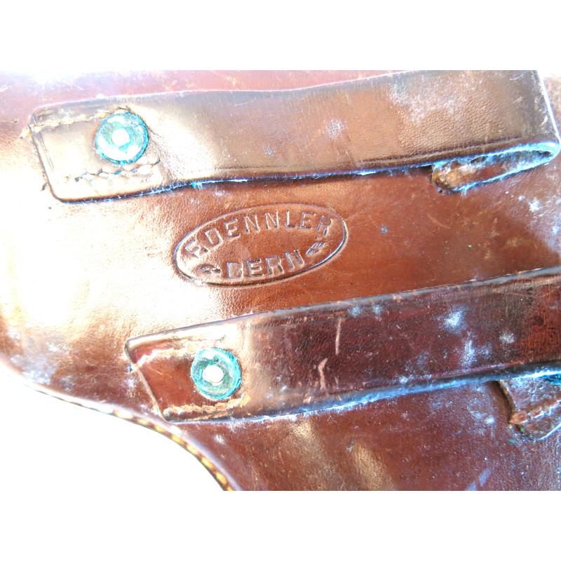 Etui cuir P08 Luger Suisse modele 1900 /1906  ref lu122