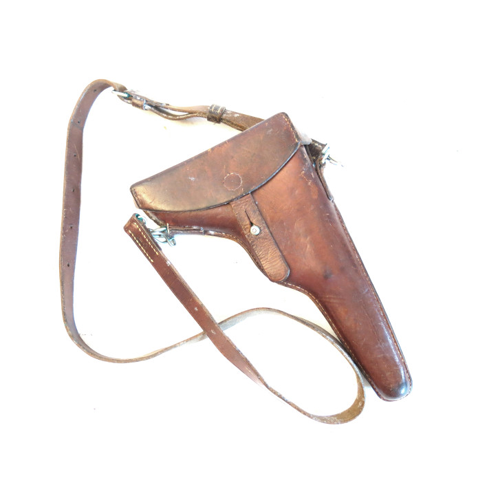 Etui cuir P08 Luger Suisse modele 1900 /1906 daté 1914  ref lu199