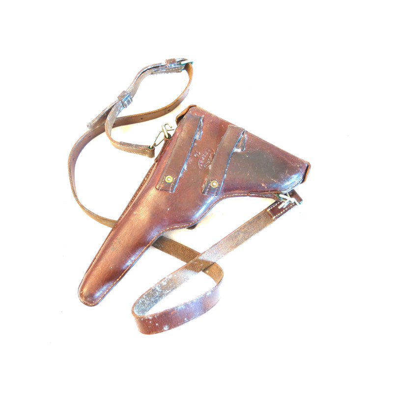 Etui cuir P08 Luger Suisse modele 1900 /1906 daté 1914  ref lu199