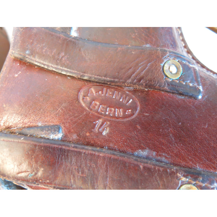 Etui cuir P08 Luger Suisse modele 1900 /1906 daté 1914  ref lu199