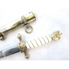 Dague Kriegsmarine Alcoso lame gravée avec fourreau