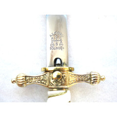 Dague Kriegsmarine Alcoso lame gravée avec fourreau