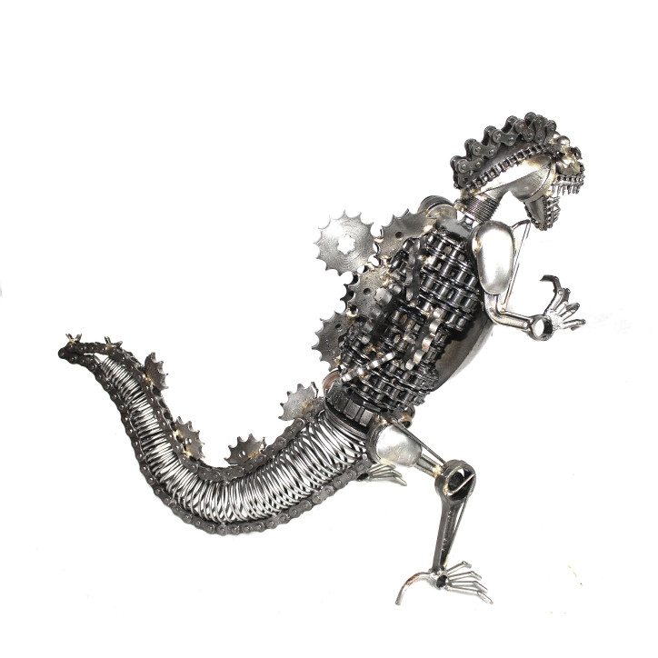 Statuette métallique de Godzilla
