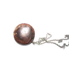 Boussole bois bouddha d'Asie du 19eme siècle bois et médaillon