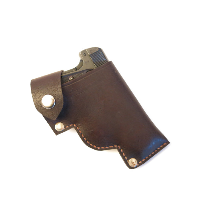Etui cuir de ceinture pour 6.35 FN Browning 1906 Etui cuir de ceinture pour 6.35 FN Browning 1906