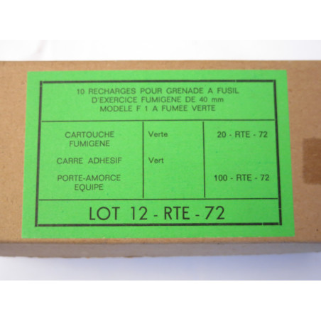 Boite vide recharges grenade à fusil 40 mm armée Française Réfc 50 