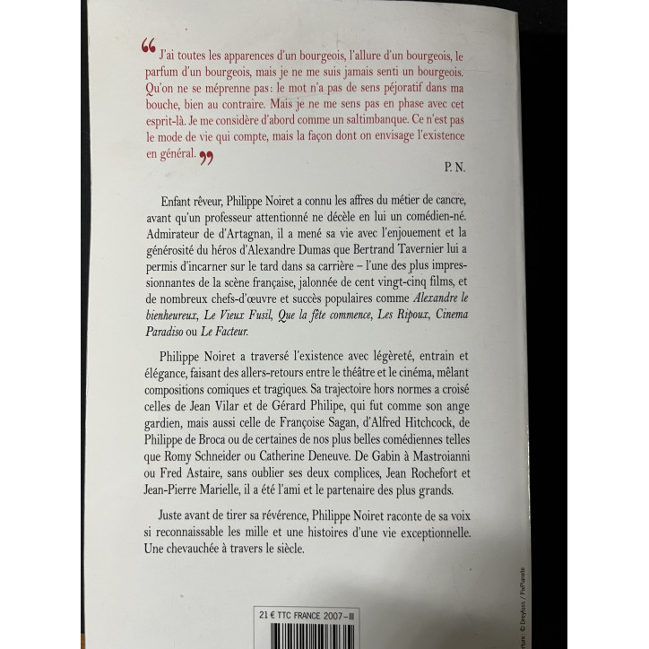 Livre Mémoire Cavalière de Philippe Noiret