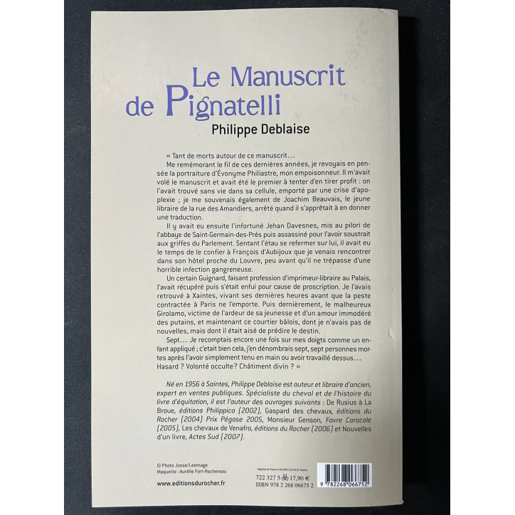 Livre Le manuscrit de Pignatelli par Philippe Deblaise