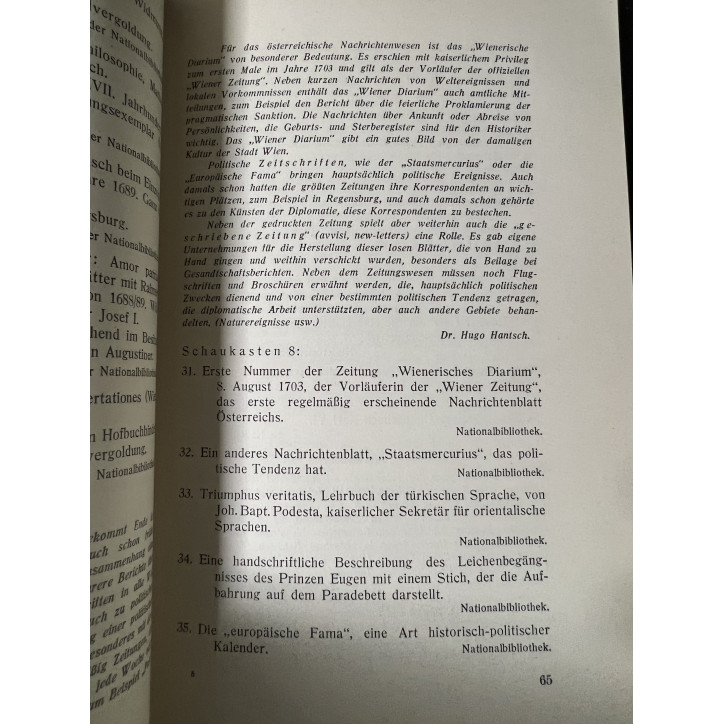 Katalog der Prinz Eugen Ausftellung De Mai à Octobre 1933