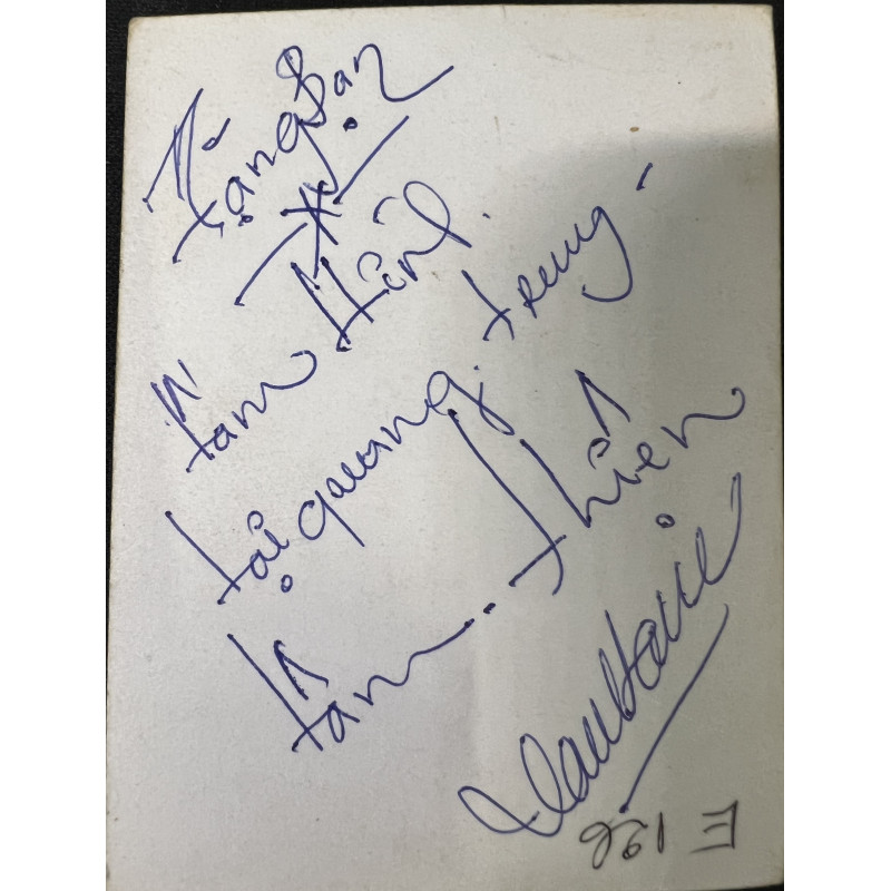 Photo originale soldats Para ARVN E-127 signée