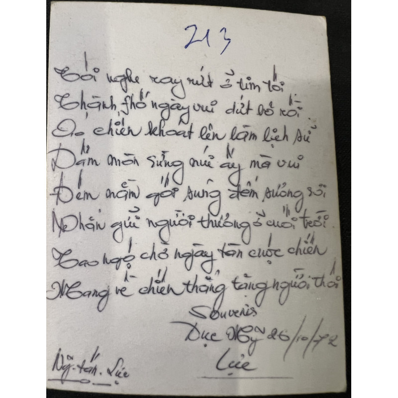 Photo originale commémorative de l'ARVN signée