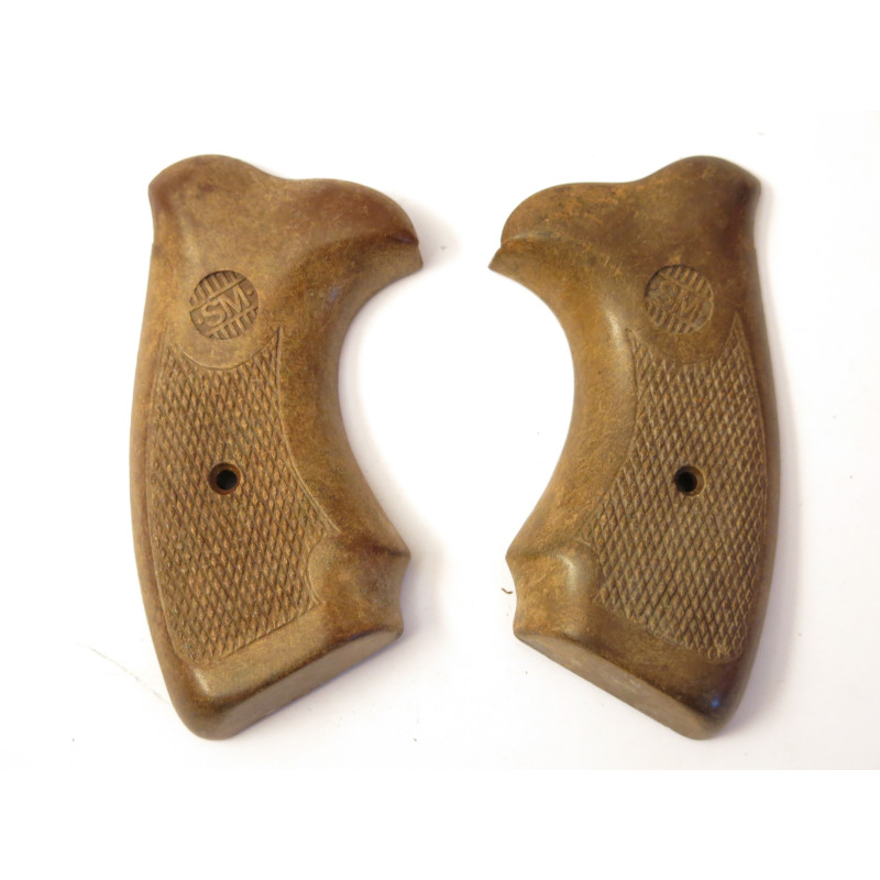 Paire de plaquettes revolver SM defense 9 mm Flobert    bo 12 2022