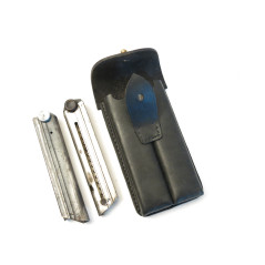 Porte chargeur cuir P08 Luger couleur noire