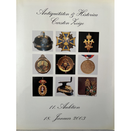 Album Antiquitäten & Historica Carsten Zeige - 11 Auktion 18 Janvier 2003