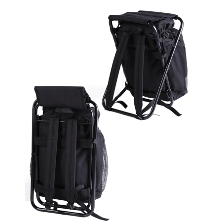 Sac à dos avec tabouret Noir