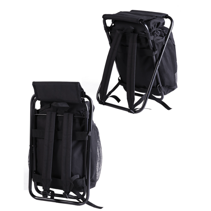 Sac à dos avec tabouret Noir