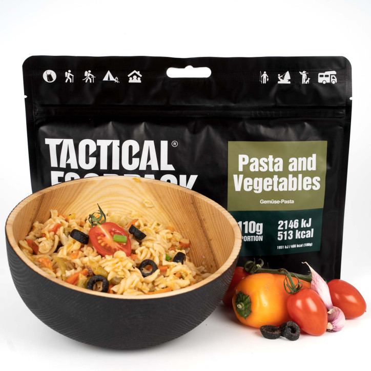 Ration de survie Pâtes et légumes