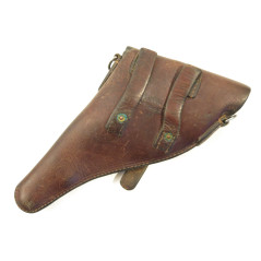 Etui cuir revolver Suisse 1882 daté 1910 ref et 711