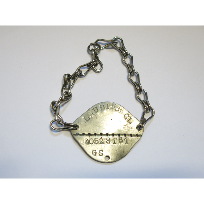Dog Tag French  ww 2  Laubier  ref bo20