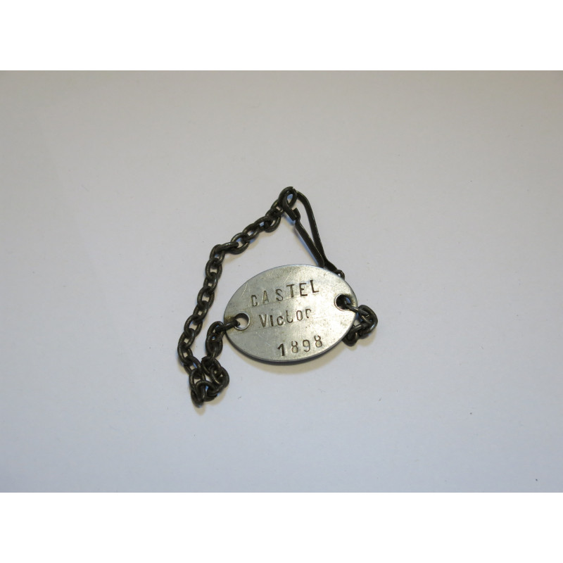 Dog tag France model 1881 Castel ref bo 20