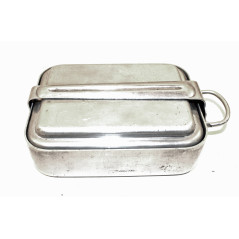 Set Gamelle 3 élément avec deux casseroles et une assiettes de l'armée française de 1985