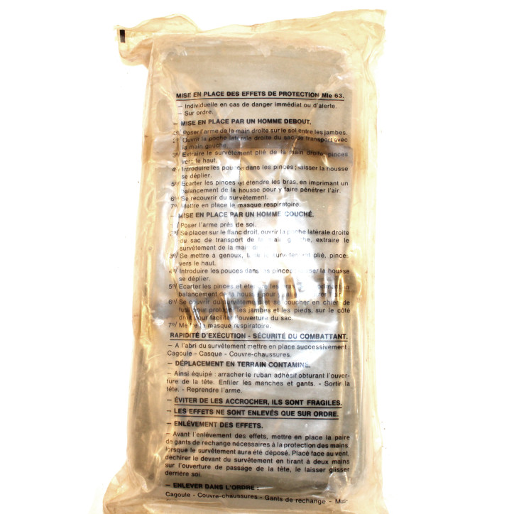 Accessoires de protection antitoxique Mle 63
