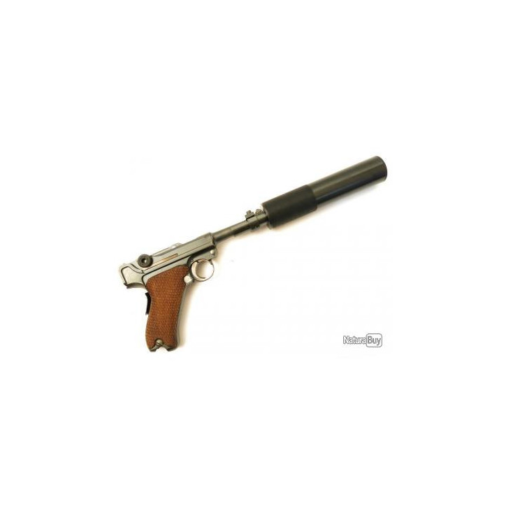 Silencer P08 Luger with adaptor